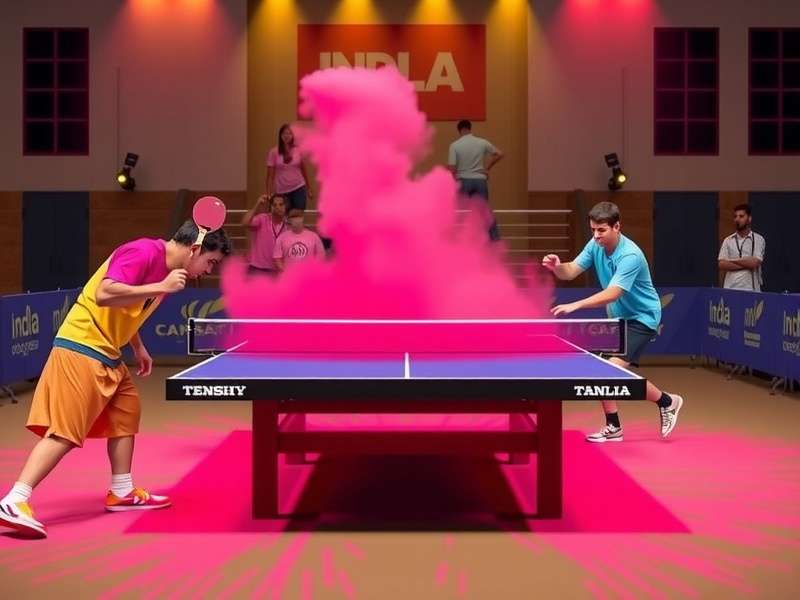 India Table Tennis Clash - Holi Festival India Table Tennis Clash Holi festival event in game
