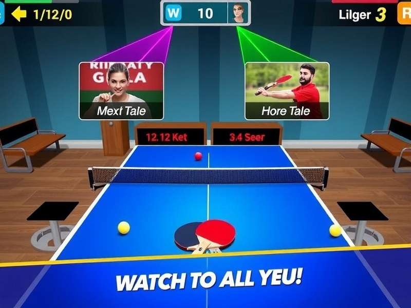 India Table Tennis Clash - Gameplay India Table Tennis Clash gameplay screenshot showing a match in progress